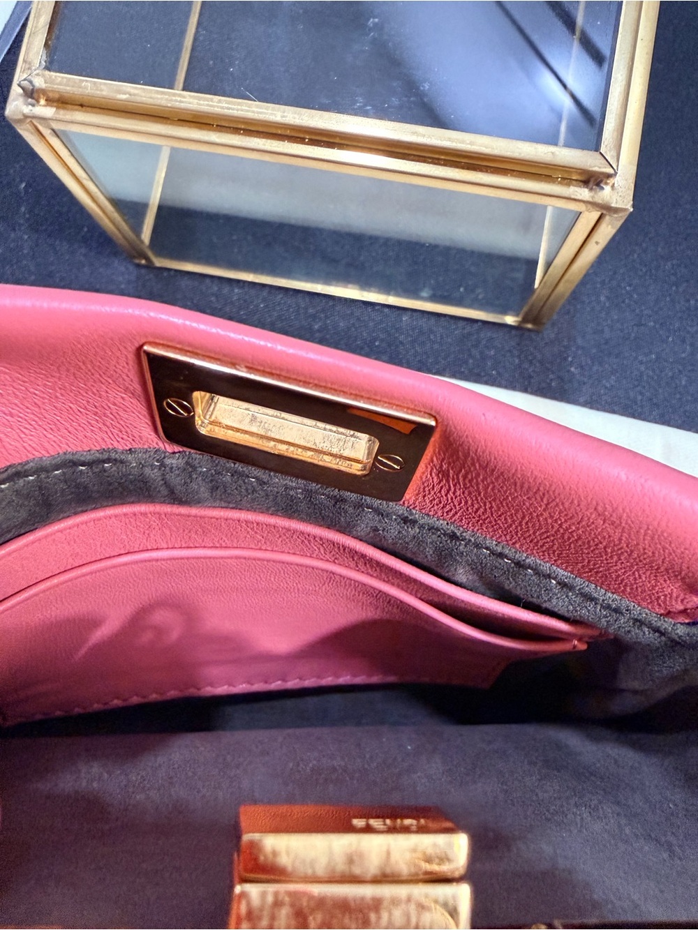 Authentic Fendi Micro Peekaboo Rosa Scuro Nappa Leather COA Dust Bag Card - Picture 12 of 17